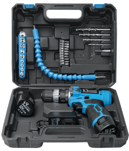 جعبه و لوازم همراه دریل شارژی ویوارکس مدل VR1210-2A