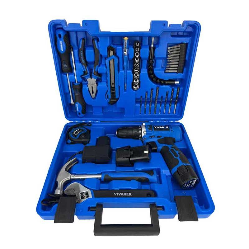 کیت دریل شارژی 12 ولت 40 پارچه ویوارکس مدل VR1240-CDK | 12 ولت 1.5 آمپر