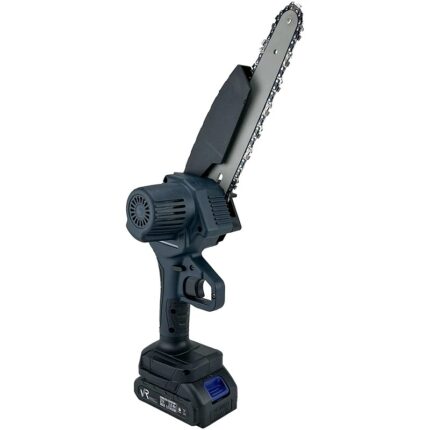 اره زنجیری شارژی ویوارکس مدل VR2108P-CS-B NEW مناسب هرس سرشاخه‌ها با موتور براشلس و تیغه ۲۰ سانتی‌متری