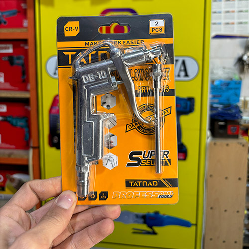 بادپاش فلزی تاتناد DG-10 بادپاش فلزی تاتناد DG-10 برای تمیزکاری کارگاهی با کمپرسور هوا