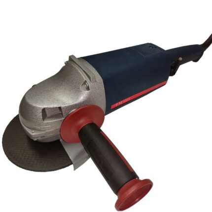 فرز آهنگری آنکور مدل 1331 ظرفیت ۲۵۰۰ وات سایز ۱۸۰ میلیمتر روی میز کارگاه در کنار دسته کمکی و محافظ صفحه