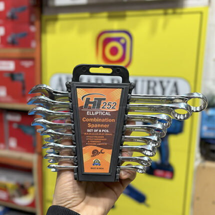 مجموعه آچار ۸ عددی یکسر تخت و یکسر رینگی مدل HT 252