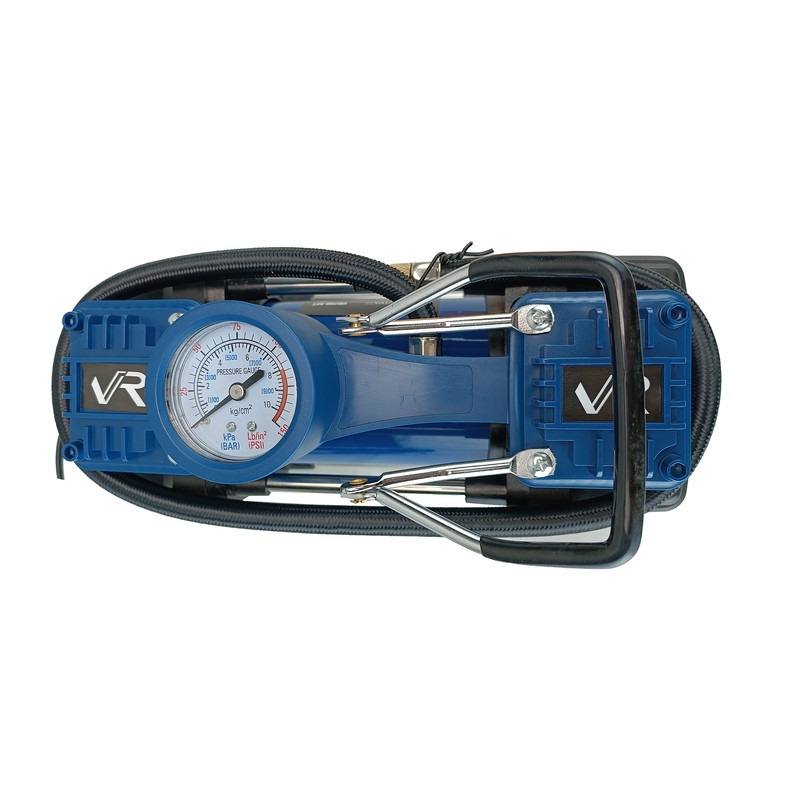 کمپرسور فندکی ویوارکس مدل VR1206-ACT با باتری ۱۲ ولت و ۱۵ آمپر؛ دو سیلندر، نمایشگر فشار و چراغ LED